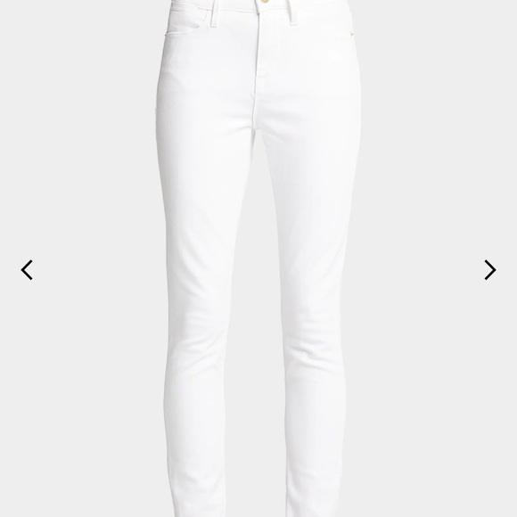 Frame Denim Women's Crisp White Le Skinny de Jeanne Crop Jeans 25 - Picture 3 of 12